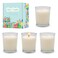 CoCo-Life Unscented White Votive Candles in Glass Small Soy Wax 1.8oz Candles for Wedding Party Dinner Table Home, 4 Packs