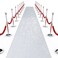Shihanee Sequin Aisle Runner for Wedding Glitter Wedding Rug Runner with Carpet Tape Sparkly Prom Outdoor Floor Carpet Runner for Ceremony Event Halloween Christmas New Year Party(2 x 15 ft,Silver)
