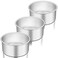 TeamFar 6 Inch Cake Pan Set of 3, 6&acirc;&euro; x 3&acirc;&euro; Round Cake Pan Deep Tier Baking Cake Pans Stainless Steel, For Birthday Wedding Party, Healthy &amp; Toxic Free, Deep &amp; Straight Size, Oven &amp; Dishwasher Safe