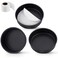 LIANYU 6 x 2 Inch Round Cake Pan Set of 3, Stainless Steel Black Nonstick Cakes Pans for Birthday Baking Wedding, Come with 90 Pieces Parchment Paper &amp; Side Liner Roll, Dishwasher Safe