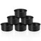 TeamFar 4 Inch Cake Pan, 6pcs Mini Round Baking Layer Cake Pan, with Non-Stick Coating Stainless Steel Core for Birthday, Party, Wedding, Healthy &amp; Heatproof, Release Easily &amp; Easy Clean