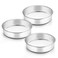 TeamFar 8 Inch Cake Pan, 3 Pcs Round Cake Pan Tier Cake Pan Set Stainless Steel, Healthy &amp; Heavy Duty, Mirror Finish &amp; Easy Clean, Dishwasher Safe