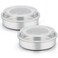 TeamFar 8 Inch Cake Pan, Stainless Steel Tiers Round Baking Cake Pans with Lids, Healthy &amp; Heavy Duty, Dishwasher Safe &amp; Easy Clean, Mirror Polish &amp; Smooth Edge, Set of 4 (2 Pans + 2 Lids)