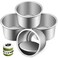 UPKOCH 12 Pcs Mini Round Cake Pans with Removable Bottom, 2-Inch Aluminum Alloy Baking Molds for Cheesecakes, Chiffon Cakes, and Puddings