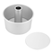 FORBAKE 7" Non-Stick Chiffon Cake Pan, Deep 5.5 Inches, 2 Removable Bottoms Flat &amp; Tube, Anodized Aluminum Alloy Rustless Angel Food Cake Tube Baking Mold, Oven Dishwasher Safe, Silver