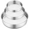 Round Cake Pans, 3 Piece (8&acirc;&euro; &amp; 9&Acirc;&frac12;&acirc;&euro; &amp; 11&acirc;&euro;), P&amp;P CHEF Stainless Steel Bakeware Cake Pan, Easy Releasing &amp; Cleaning, Oven &amp; Dishwasher Safe