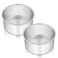 E-far 6 x 3 Inch Round Cake Pans, Stainless Steel Deep Cake Baking Pan Tin for Birthday Wedding Party Chiffon Cheesecake, Healthy Metal &amp; Straight Side, Oven &amp; Dishwasher Safe - Set of 2