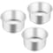 E-far 4 Inch Small Cake Pan Set of 3, Stainless Steel Mini Round Smash Cake Baking Pans, Non-Toxic &amp; Healthy, Mirror Finish &amp; Dishwasher Safe