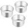 E-far 4 Inch Small Cake Pan Set of 3, Stainless Steel Mini Round Smash Cake Baking Pans, Non-Toxic &amp; Healthy, Mirror Finish &amp; Dishwasher Safe