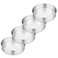 6 Inch Cake Pans Set of 4, Round Baking Pan, P&amp;P CHEF Stainless Steel Birthday Wedding Metal Layer Cake Pans, Non Toxic &amp; Healthy, Mirror Polished &amp; Dishwasher Safe