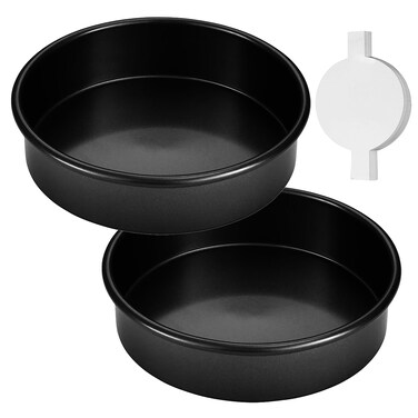 RFAQK 6-Inch Round Cakes Pan Set of 4 with 60 Pieces Parchment Papers, Nonstick Baking Cake Pans Sets for Baking- Dishwasher Safe