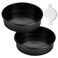 RFAQK 6-Inch Round Cakes Pan Set of 4 with 60 Pieces Parchment Papers, Nonstick Baking Cake Pans Sets for Baking- Dishwasher Safe