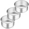 P&amp;P CHEF 6&#39;&#39; x 2.95&#39;&#39; Deep Cake Pan, Stainless Steel Round Baking Pans, 3Pcs for Birthday Wedding Christmas, Non Toxic &amp; Healthy, One-piece Construction &amp; Deep Side, Oven &amp; Dishwasher Safe