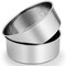 8 x 3 Inch Cake Pans Set of 2, P&amp;P CHEF Round Baking Pan Stainless Steel Layer Birthday Wedding Cake Oven Pans, Non Toxic &amp; Heavy Duty, Deep Side &amp; Mirror Finish, Easy Clean &amp; Dishwasher Safe