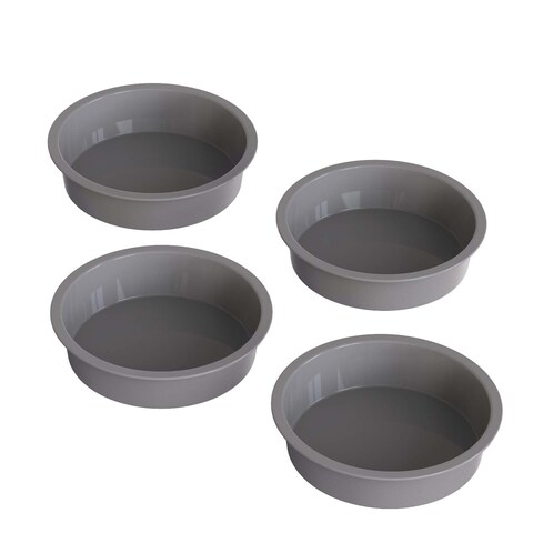 KEYFIVE Silicone 5 Inch Cake Pan Round, Set of 4 Silicone Small Cake Pans Round 5 Inch, Nonstick Smash Cake Pans, Quick Release 5 IN Cake Pan for Baking Small Cakes