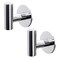 Kruodop Adhesive Hooks Towel Hooks for Bathroom,2 Packs Wall Mount Towel Holder, Matte Wall Robe Hook,Stainless Steel Heavy Duty Door Hanger Towel Hook for Kitchen, Bedroom,Hotel - Chrome Finish