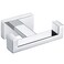 Angle Simple Bathroom Towel Hook, SUS 304 Stainless Steel Hand Towel Double Hook for Wall, Robe Coat Holder, Polished Chrome