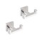 GERZWY Brushed Stainless Steel Coat/Robe Clothes Hook for Bath Kitchen Modern Hotel Style, Bathroom Double Towel Hook Wall Mounted 2 Pack