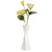 Bud Vase, White Small Ceramic Bud Vase for Modern Home Decor, Flower Bud Vase for Centerpieces Twist Minimalism Style Fit Table Shelf Fireplace Bedroom Kitchen Living Room Office