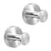 JAAWAN (2-Pack) Brushed Nickel Round Towel Hooks Wall Mounted, SUS304 Stainless Steel Bath Robe Towel Hooks for Bathroom Coat Clothes Hooks
