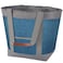 Insulated Cooler Bag, Reusable 30 Cans Insulated Bag, Soft Portable Grocery Bags for Shopping Food Travel Beach Camping (Blue)