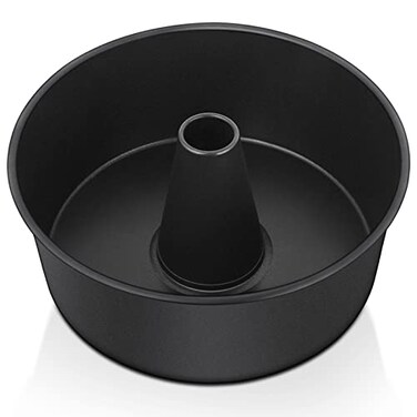 E-far Angel Food Cake Pan, 10-Inch Non-stick Tube Pan for Baking Pound Chiffon Cake, One-piece Design, Easy Release &amp; Clean