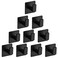 Vanloory Bath Towel Hook,10 Pack Self Adhesive Square Coat Hooks, Sturdy No Drilling Robe Hook, Stainless Steel Heavy Duty Clothes Hanger, Wall Hooks for Bathroom Bedroom Kitchen (2 Inch,Black)
