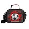 Dussdil Soccer Ball Red Lighting Lunch Bags for Boy Men Lunch Box Insulated Thermal Cooler Bag Reusable Organizer Tote Lunch Bag with Adjustable Shoulder Strap for Work Picnic Beach Sporting