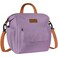 Joymee Lunch Bag Women Insulated Lunch Box with Adjustable Shoulder Strap Large Reusable Leakproof Spacious Cooler Tote for Women Men Adult with Bottle Holder and Side Pockets -08 Purple