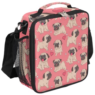 DJYQBFA Fox Lunch Box Reusable Insulated Lunch Bag Floral Orange Lunch Tote Kit Meal Holder for Work Travel
