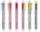 IHPUKIDI 100 Pack 0.5mm 6-in-1 Multicolor Ballpoint Pen, 6 Color Transparent Barrel Retractable Ballpoint Pens for Office School Supplies Students Gift