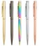 Gullor 5 Pieces Retractable Ballpoint Pen, Metal Pens for Gift, Business, Office, 1.0mm Medium Point Black Ink, Mix Colors