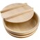 Kichgather Wooden Sushi Rice Bowl with Lid Hangiri Sushi Oke Sushi Rice Mixing Tub (13 with lid)