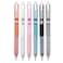 Linbsunne Ballpoint Pens Medium Point 1mm Black Ink Work Pen with Super Soft Grip Ball Point Pen for Men Women Retractable Office Pens (Silver Clip-6 count)