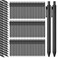 Teling 100 Pcs Ballpoint Pens Retractable Comfortable Writing Pens Cute Stylish Pens in Medium Point 1.0 mm for Office Supplies(Black)