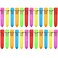 HESTYA 12 Pcs Multicolor Ballpoint Pen 10-in-1 Christmas Shuttle Pens 0.5 mm Retractable Ballpoint Pens Colorful Plastic Neon Pen for Christmas Office Supplies Gift