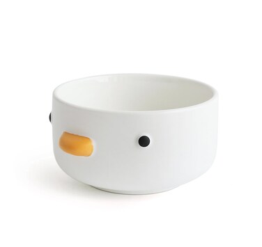 PURROOM Funny Cute Duck Bowl, Handmade Glaze Duck Safety Ceramics 17oz Soup Bowls, 4.6'' Rice Bowl. (500ML)