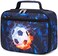LEDAOU Lunch Bag Kids Insulated Lunch Box Boys Girls Insulated Reusable Lunch Bag for School Picnic Hiking Work (Soccer Black Blue)