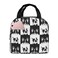 Biepiaowo Cute Dog Lunch Bag Boston Terrier Insulated Lunch Box for Women Men Gifts Reusable Black White Lunch Tote for Office Work Picnic Hiking