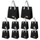 Yinkin 10 Pieces Insulated Lunch Bag Bulk Lunch Box Large Reusable Leakproof Tote Container with Aluminum Foil Employees Gift for Nurses Men Office Work School Beach Travel (Black)
