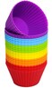 Pharamat Extra Large Silicone Cupcake Muffin Cups 24 Pack, 3.54 Inch Cupcake and Muffin Liners, Reusable Jumbo Silicone Baking Cups Easy to Clean, Great for Cupcake, Muffin(Multicolor)
