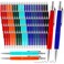 Sayglossy 120 Pieces Retractable Ballpoint Pens Black Ink Click Pens Bulk 0.7mm Medium Point No Bleed Pen Set Rolling Ball for School Office Note Taking Journal Teacher Student Supply Gifts (Colorful)