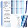 Engrowtic 50 Set Baby Shower Gifts Pens for Guest Baby Shower Party Favors Baby Shower Pens Retractable Ballpoint Pens Thank You Cards Gender Reveal Greeting Cards Souvenirs Prizes(Blue Elephant)