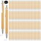 SATINIOR 200 Pcs Bamboo Ballpoint Pens, Wooden Retractable Ballpoint Pen, Black Ink, 1mm Pen, Sustainable, Stylish, Practical, Widely Applicable