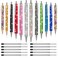 ZSMKJIAYE 12Pcs Rhinestone Pens Bling Metal Ballpoint Diamond Pens Bulk Fancy Sparkly Crystal Press Retractable Black Ink 0.7mm For Women Office Meeting Birthday Supplies Wedding Gifts(TWELVE COLOR