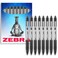 Zebra Z-Grip Smooth Retractable Ballpoint Pen - 1.0mm Nib - Black - Pack of 8 - In Gift Box