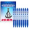 Zebra Z-Grip Smooth Retractable Ballpoint Pen - 1.0mm Nib - Blue Ink (8)