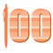 deegtran Pens Bulk, 100 Pack No Bleed Orange Barrel Click Pens, Wholesale Retractable Ballpoint Pens, Pens Medium Point, Smooth Ink Pens, 1.0MM Black Ink