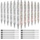 ZSMKJIAYE 12Pcs Rhinestone Metal Ballpoint Pens Bling Pens Bulk Fancy Sparkly Crystal Diamond Pens Press Retractable Black Ink 0.7mm For Women Office Meeting Birthday Supplies Wedding Gifts(2colors)