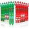 10 in 1 Christmas Ballpoint Pen Retractable Christmas Multicolor Ballpoint Pens 10 Color Retractable Christmas Pens Xmas Tree Santa Snowman Writing Pens for Christmas Office School, 6 Styles (12 Pcs)